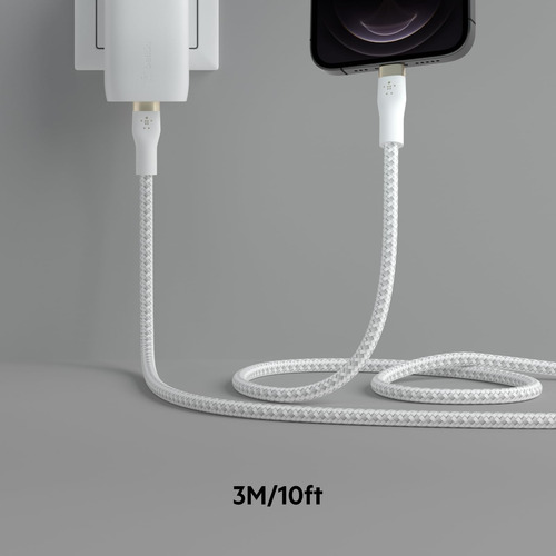 Cable Belkin Boostcharge Pro Flex Trenzado Usb-c A Lightning