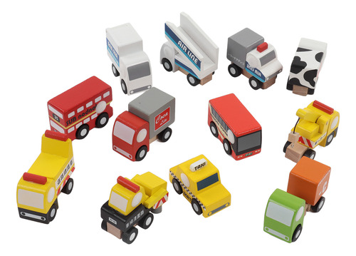 Coches De Juguete En Miniatura, 12 Unidades, De Madera, Resp