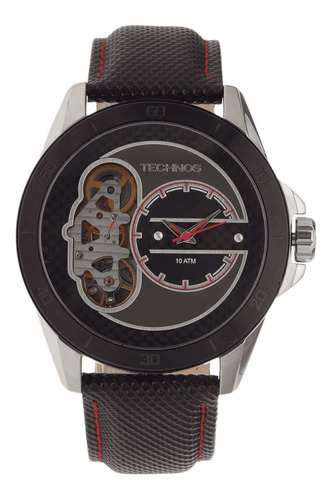 Relógio Masculino Technos Performance Carbon 2039ap/0p Couro