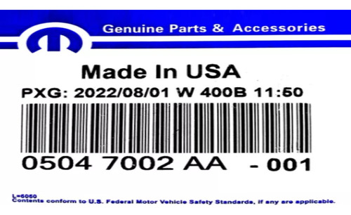 Valvula Pcv Gases Jeep Compass 2.4 Patriot 2.4 Caliber 2.0