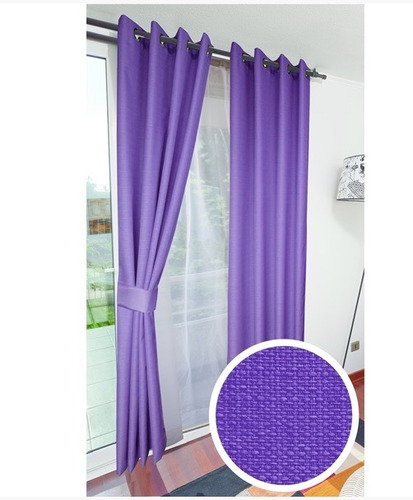 Cortinas + Visillos Doral Combo Emilia Y Camila 8 Piezas 