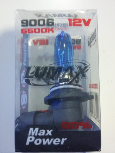 Bombillo 9006 12volt 130 Watts  Lumax Super Xenon Unidad