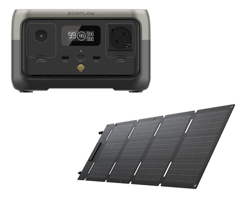 Kit Ecoflow Gerador River 2 600w 220v e Painel 45w