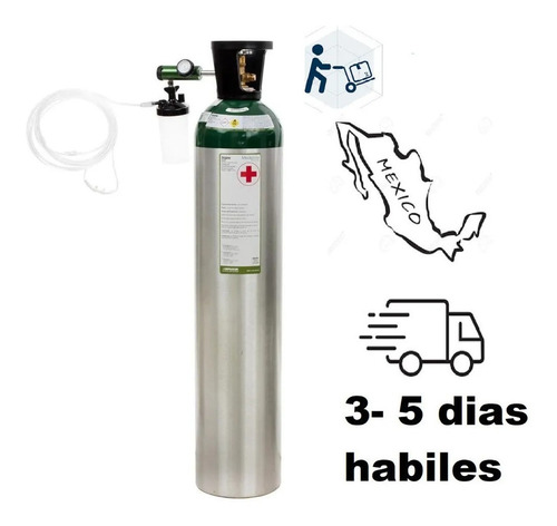 Imagen 3 de 5 de Tanque De Oxígeno Con Regulador 3455 Litros - Vacio