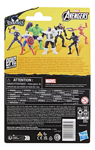 Figura De Acción Marvel Avengers Epic World Of Action Venomversus Anti-venom Thor