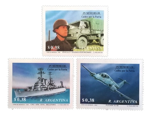 Argentina Barcos Aviones, Serie Gj 2588-90 1992 Mint L13633