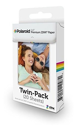 Polaroid 2x3 Premium Zink Zero Photo Paper, Paquete De 20 -