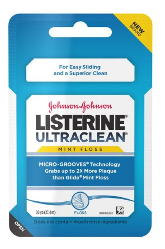 Listerine Ultraclean Hilo De Menta 30 Yardas  Paquete De 2 