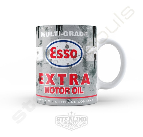 Taza De Porcelana Fierrera - Esso #03 | Oil - Aceite