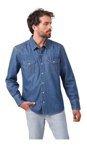Imagen 1 de 4 de Camisa De Jean Wrangler Hombre Original Varios Colores