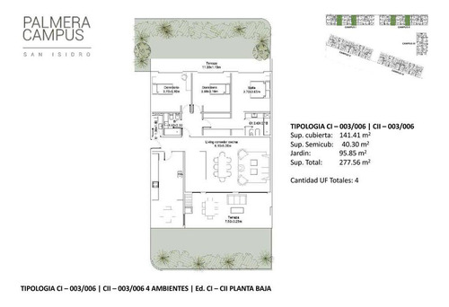 Venta Palmera Campus 4 Amb. Desarrollo San Isidro