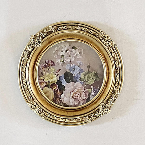 2 Peças De Moldura Ornamentada De Redondo E Retângulo