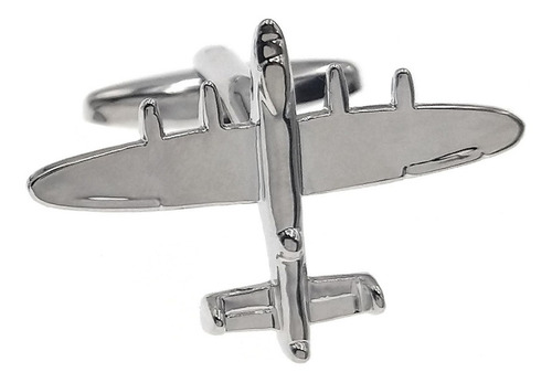 Mancuernillas Thot Ra Avion Comercial Piloto D-936 Color Plateado