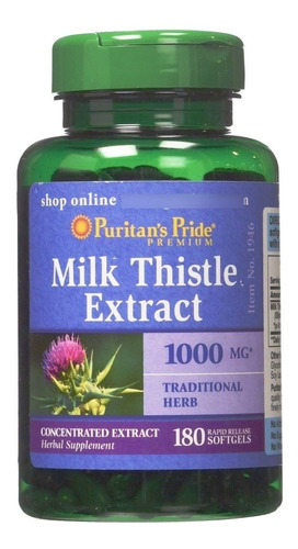 Milk Thistle Cardo Mariano 1000mg 180 Softgels Silimarina