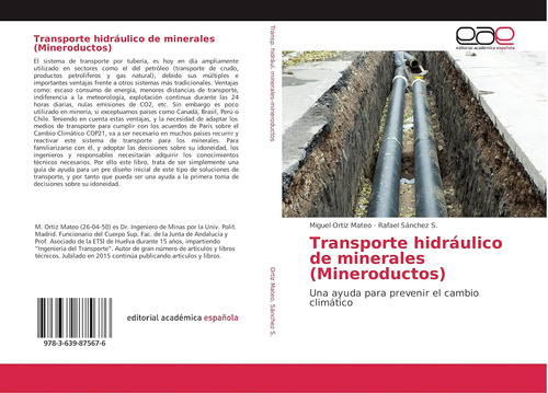 Libro: Transporte Hidráulico De Minerales (mineroductos): Un