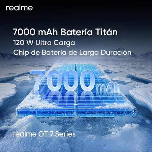 Realme Gt7 12gb Ram + 512gb Rom Dual Sim | Dimensity 9400e | Cámara 50 Mp 8k | Pantalla 6.78 120 Hz 6000 Nits | Batería 7000 Mah | Carga 120 W Azul Azul