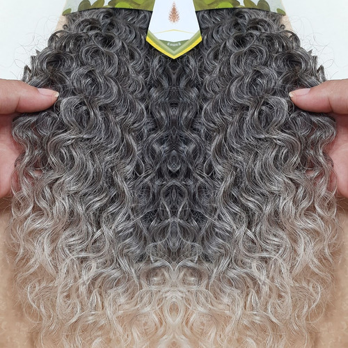 Pelo rizado orgánico True Me Sleek de Michelle, 75 cm, 260 g, marrón con color rubio #t4 /613