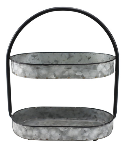 Philpety Bandeja Pequena Vintage De Metal Galvanizado Rustic