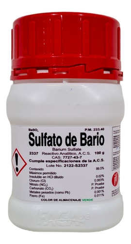Bario Sulfato R. A. 100grs. Fagalab
