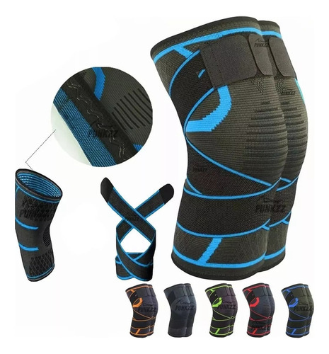 1 Par Rodilleras Elásticas Deportivas Compresion Para Gym