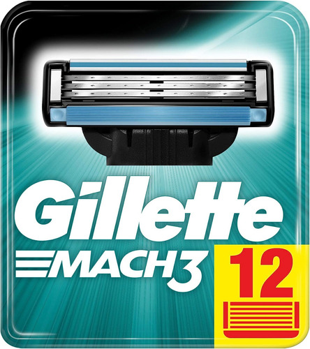 Repuesto Maquina De Afeitar Gillette Mach3 12pcs, Dmax