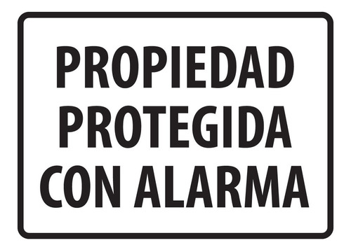 Letrero Propiedad Protegida Con Alarma 40 X 50 X 0,5 Mm
