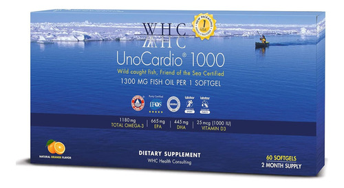 Whc - Unocardio 1000 (60 Softgels) - 1.280 Mg De Aceite De P