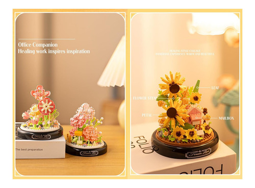 Jollcnoia Dreamy Tulips Home Bouquets Construindo Toy Com De