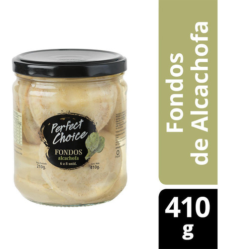 Fondos De Alcachofa Perfect Choice Frasco 410 G