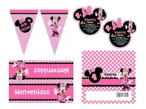 Comprar Kit Imprimible Invitaciones Candy Bar Png \u002F Minnie Rosa