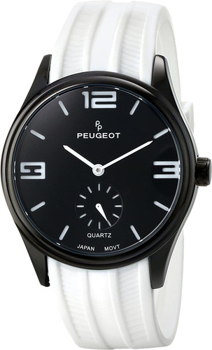 Reloj Hombre Peugeot 2042wwt Cuarzo Pulso Blanco Just Watche