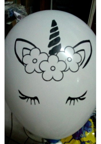 10 Globos De Latex Ojos De Unicornio De 12 Pulgadas