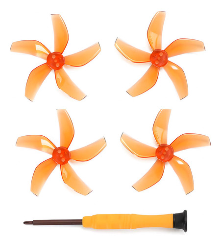 Kit 04 Helice 5 Pas Silenciosa Drone Dji - Neo Cor Laranja