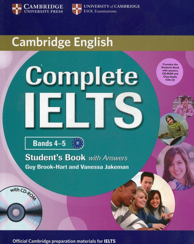 COMPLETE IELTS BANDS 4-5 STUDENT BOOK WITH KEY + CD ROM, de Brook-Hart, Guy. Editorial CAMBRIDGE, tapa blanda en inglés, 2012
