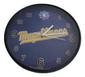 Reloj De Pared Beisbol Magallanes A Bateria Horario Clasico