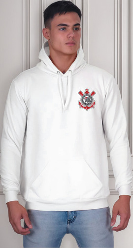 Moletom Canguru Blusa Frio De Algodão Com Capuz Corinthians