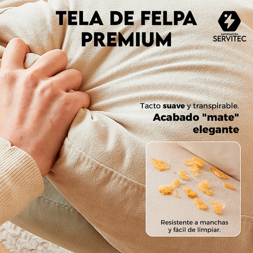 Sillón Mecedora Felpa Con Reposapiés Soporte Lumbar Y Pies