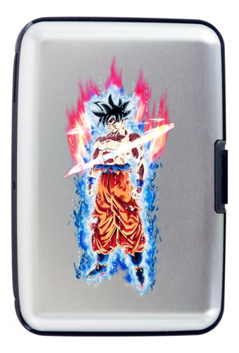 Billetera Goku Ultra Instinto Tarjetero Aluminio Porta Doc