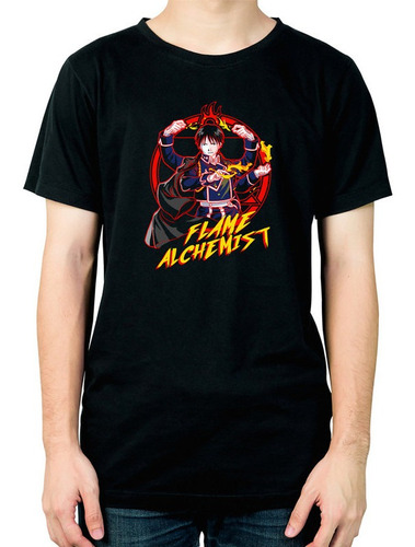 Remera Full Metal Alchemist Roy Flame Alchemy 527 Dtg Minos