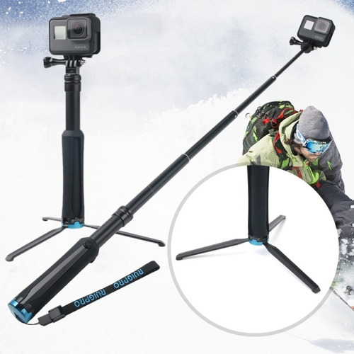 Imagen 1 de 9 de Selfie Stick Gopro Hero 9 8 Max 5 Black Retractil Aluminio