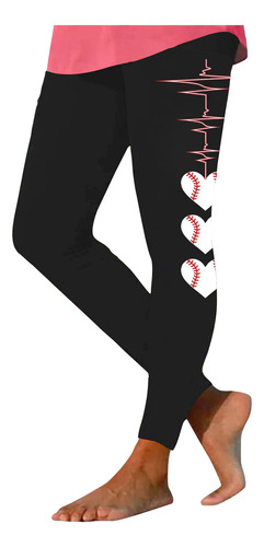 Leggins Ajustados Con Estampado De Béisbol En Forma De X Par