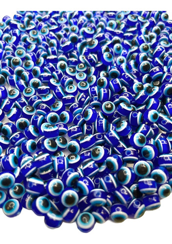Bolinha Miçanga Olho Grego Para  Múltiplas Cores 6mm 100pçs