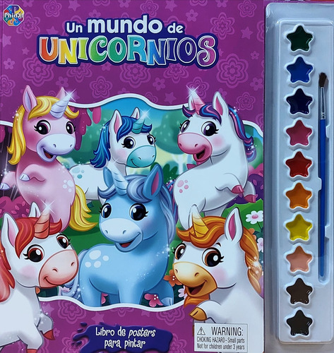 Un Mundo De Unicornios - Libro De Posters Para Pintar 