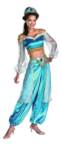 Jasmine Prestige Adult Costume, L, Turquoise