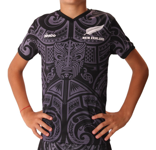 Camiseta Rugby Niños Nz Maori Imago Pumas Talle 8 10 12 14