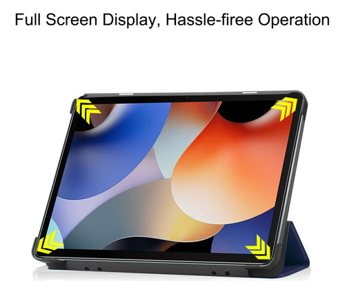 Compatible De Piel Azul Oscuro Para Blackview Oscal Pad 10