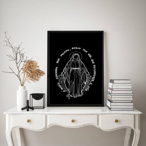 Quadro Nossa Senhora Das Graças 33x24cm - Com Vidro