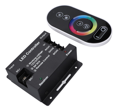 Controlador Remoto Táctil Rgb Led Rf 6 Teclas Circulares