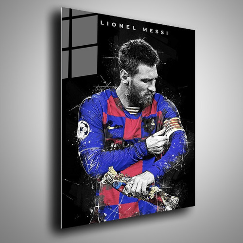 Cuadro Metalico Lionel Messi Fc Barcelona  Arte 40x60