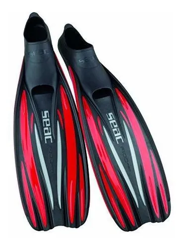 Aletas De Buceo Seac F100 Pro (rojo, Talla 42/43)